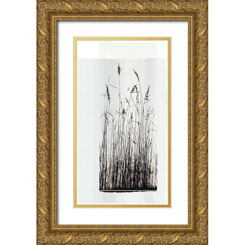Garden Prairie I Gold Ornate Wood Framed Art Print with Double Matting by Verbeek-Van Den Broek