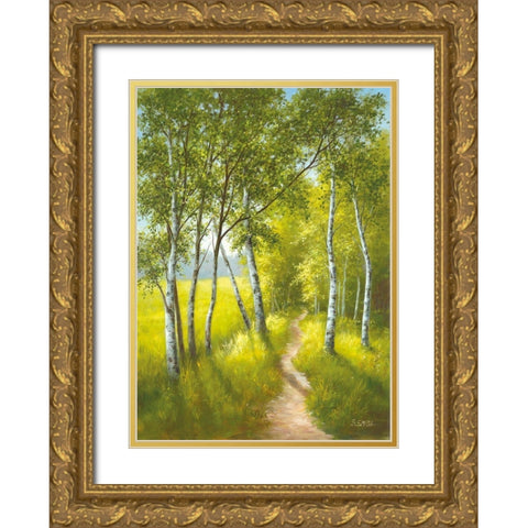 SUNDAY AFTERNOON II Gold Ornate Wood Framed Art Print with Double Matting by Smith, B.