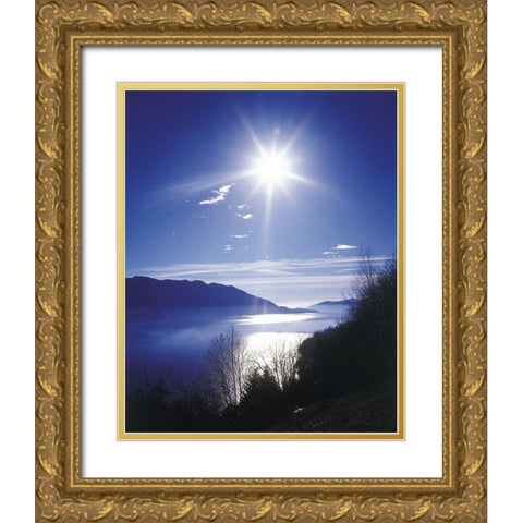 IDYLLIC LAKE I Gold Ornate Wood Framed Art Print with Double Matting by Weissing, Gerd