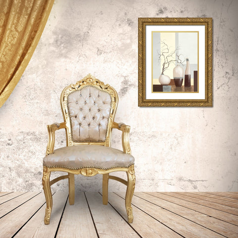 Medley In Brown I Gold Ornate Wood Framed Art Print with Double Matting by Sedalia, David