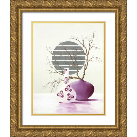 Purple Inspiration I Gold Ornate Wood Framed Art Print with Double Matting by Sedalia, David