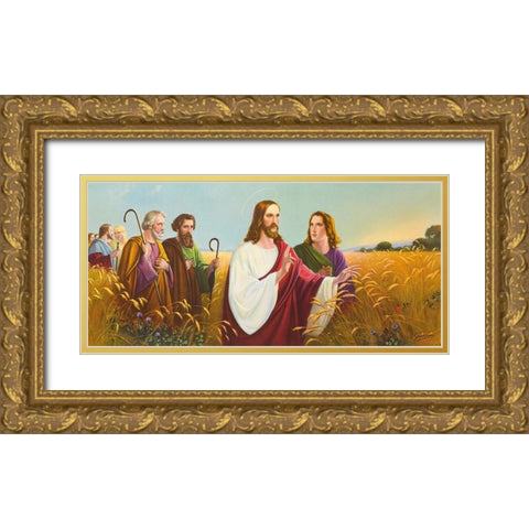 CHRISTUS IM Ã„HRENFELD Gold Ornate Wood Framed Art Print with Double Matting by Giovanni
