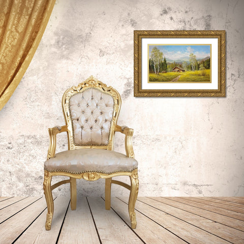 SUMMER SHADOWS Gold Ornate Wood Framed Art Print with Double Matting by Glassl, Helmut