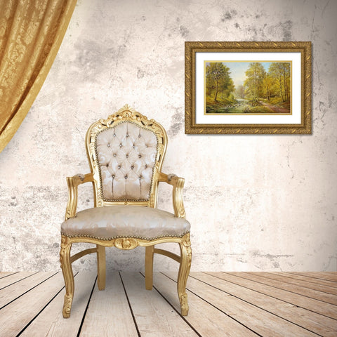 SOFT MORNING LIGHT Gold Ornate Wood Framed Art Print with Double Matting by Glassl, Helmut