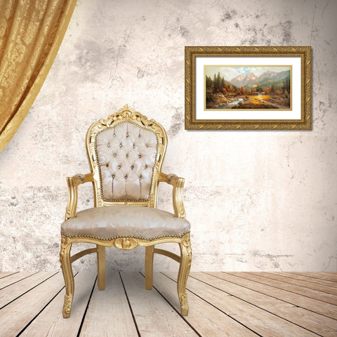 WILDER KAISER Gold Ornate Wood Framed Art Print with Double Matting by Weber, Max
