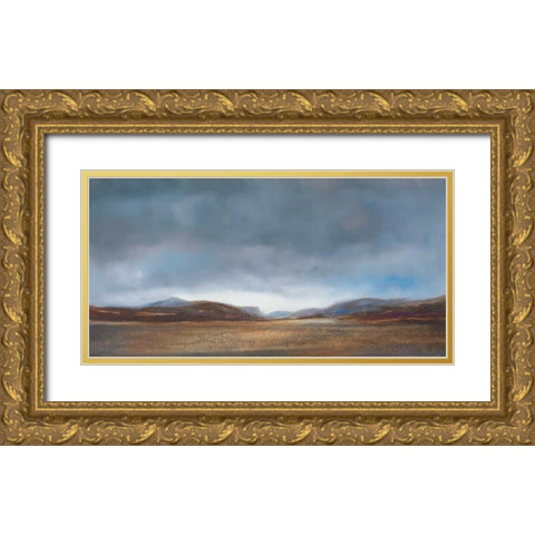 Hillside Vista II Gold Ornate Wood Framed Art Print with Double Matting by Dworok, Peter