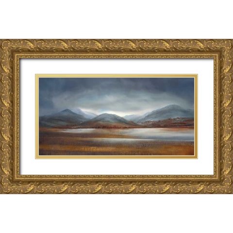 Natures Garden Gold Ornate Wood Framed Art Print with Double Matting by Dworok, Peter
