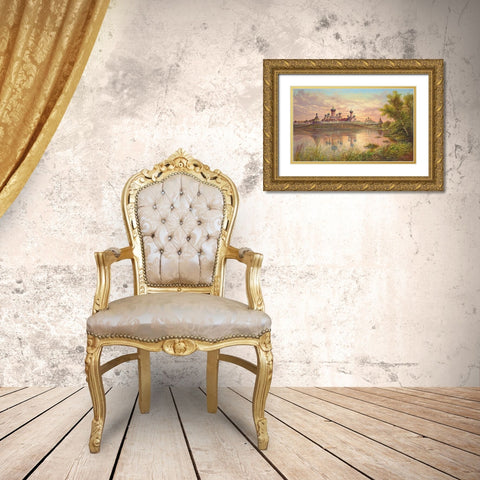 MONASTERY NEAR KAZAN Gold Ornate Wood Framed Art Print with Double Matting by Glassl, Helmut