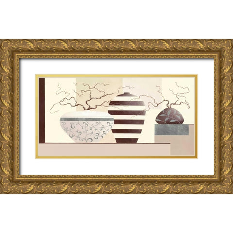 Timeless Twigs I Gold Ornate Wood Framed Art Print with Double Matting by Sedalia, David