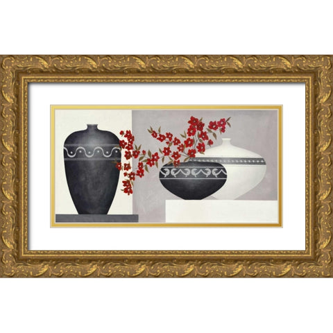 Spirit Of Red II Gold Ornate Wood Framed Art Print with Double Matting by Sedalia, David