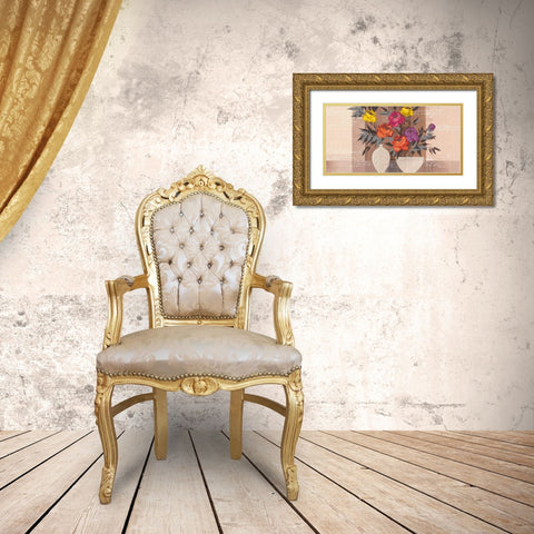 COLOR BEAUTY I Gold Ornate Wood Framed Art Print with Double Matting by Christina