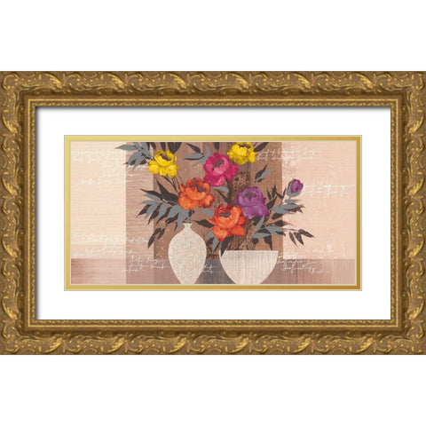 COLOR BEAUTY I Gold Ornate Wood Framed Art Print with Double Matting by Christina