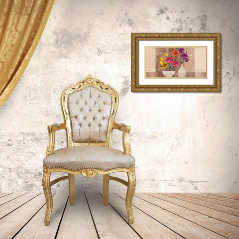 COLOR BEAUTY II Gold Ornate Wood Framed Art Print with Double Matting by Christina