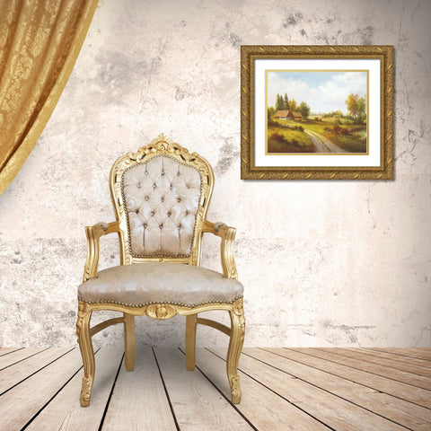 MY FAVOURITE RETREAT Gold Ornate Wood Framed Art Print with Double Matting by Weber, Max