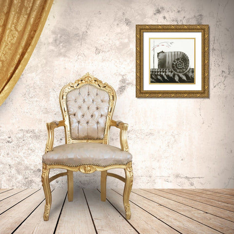 EVERTON Gold Ornate Wood Framed Art Print with Double Matting by Robertson, Marilyn