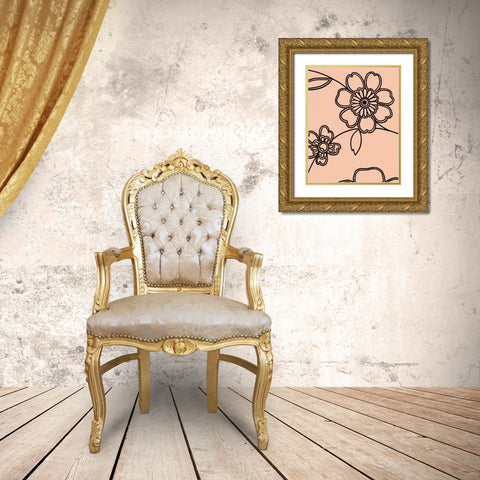Accord IV Gold Ornate Wood Framed Art Print with Double Matting by Design Show