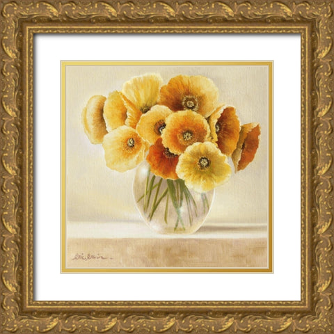 Dash Of Yellow II Gold Ornate Wood Framed Art Print with Double Matting by Erwin, Eric