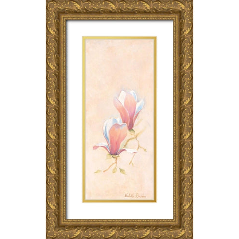 Magnolia 3-3 Gold Ornate Wood Framed Art Print with Double Matting by Boucher, Nathalie