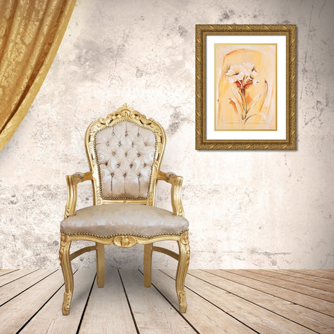 Morning glory Gold Ornate Wood Framed Art Print with Double Matting by Renee