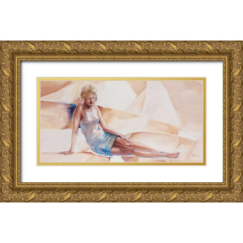 Diana Gold Ornate Wood Framed Art Print with Double Matting by Renee