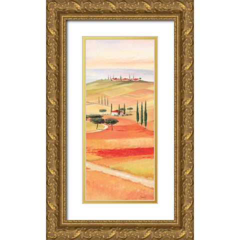 Tuscan Village III Gold Ornate Wood Framed Art Print with Double Matting by Renee