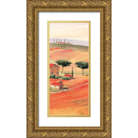 Tuscan Vilage VI Gold Ornate Wood Framed Art Print with Double Matting by Renee