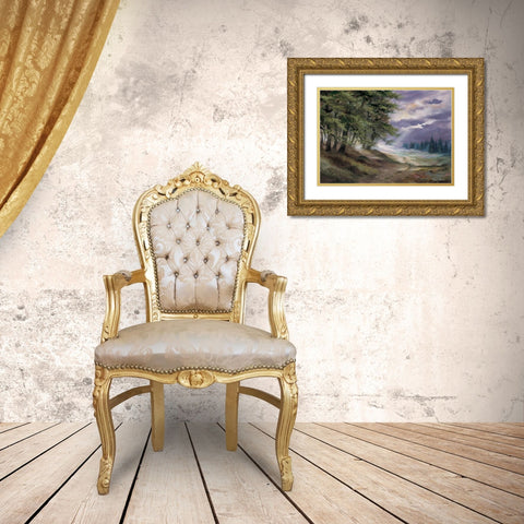 In the woods Gold Ornate Wood Framed Art Print with Double Matting by Withaar, Reint
