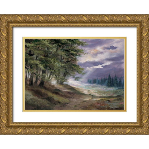 In the woods Gold Ornate Wood Framed Art Print with Double Matting by Withaar, Reint