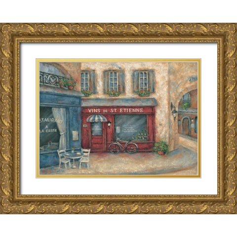 Vins St. Etienne Gold Ornate Wood Framed Art Print with Double Matting by Kaufman, Judy