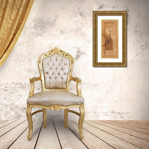 Royal brown IV Gold Ornate Wood Framed Art Print with Double Matting by Renee