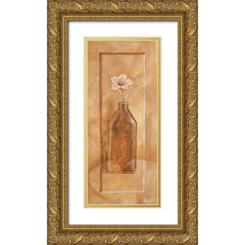 Royal brown VI Gold Ornate Wood Framed Art Print with Double Matting by Renee