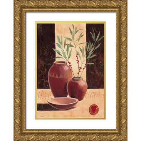 Tyme Gold Ornate Wood Framed Art Print with Double Matting by Renee