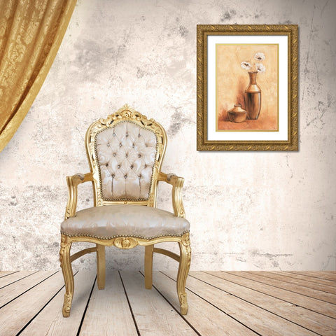 Daisy in vase II Gold Ornate Wood Framed Art Print with Double Matting by Nauts, Frans