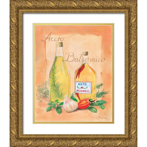 Balsamico Gold Ornate Wood Framed Art Print with Double Matting by Jasper