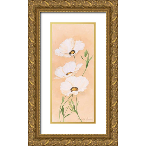 White poppy III Gold Ornate Wood Framed Art Print with Double Matting by Boucher, Nathalie