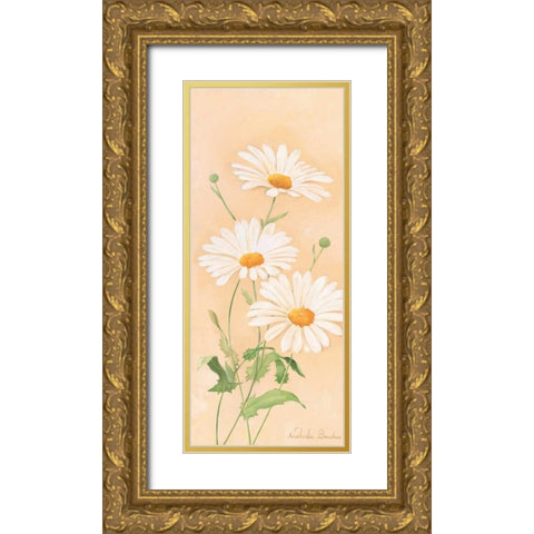 White margarite III Gold Ornate Wood Framed Art Print with Double Matting by Boucher, Nathalie