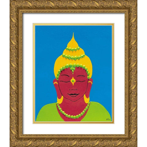 Buddha II Gold Ornate Wood Framed Art Print with Double Matting by Hedy