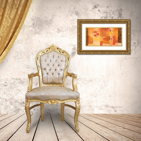 Lush floral II Gold Ornate Wood Framed Art Print with Double Matting by Boucher, Nathalie