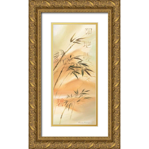 Bamboo wave I Gold Ornate Wood Framed Art Print with Double Matting by Prosnov, Valerie