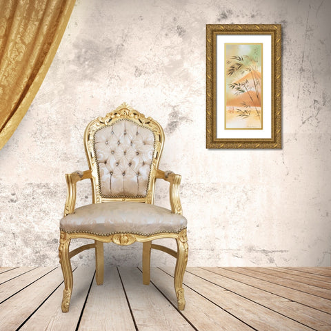 Bamboo wave III Gold Ornate Wood Framed Art Print with Double Matting by Prosnov, Valerie