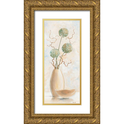 Vases with pastel III Gold Ornate Wood Framed Art Print with Double Matting by Renee