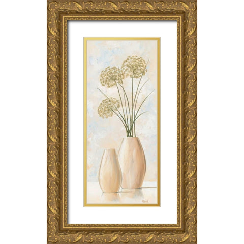 Vases with pastel IV Gold Ornate Wood Framed Art Print with Double Matting by Renee