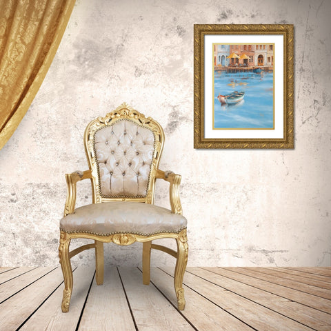 View on water II Gold Ornate Wood Framed Art Print with Double Matting by Burgy
