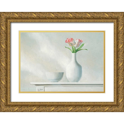 Pink Dream II Gold Ornate Wood Framed Art Print with Double Matting by Maas, Isa