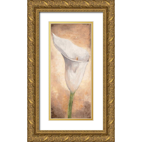 Calla Lilly I Gold Ornate Wood Framed Art Print with Double Matting by Lotus, Lenna