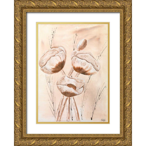 Offwhite II Gold Ornate Wood Framed Art Print with Double Matting by Leny