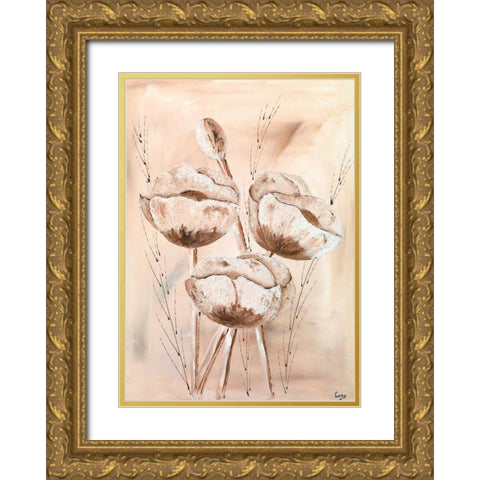 Checkers I Gold Ornate Wood Framed Art Print with Double Matting by Leny