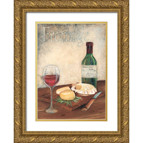 Fromage Gold Ornate Wood Framed Art Print with Double Matting by Hedy