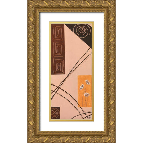 Ringlets I Gold Ornate Wood Framed Art Print with Double Matting by Leny