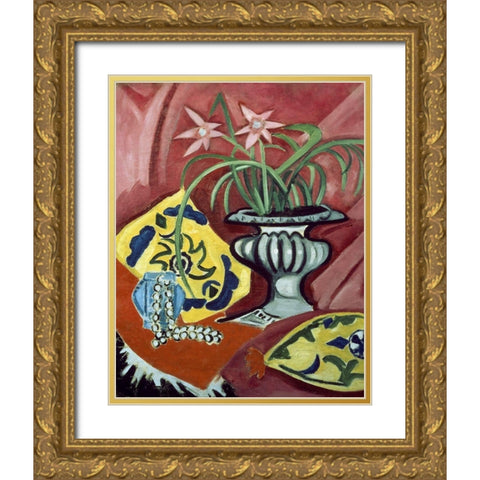 The Still Life Gold Ornate Wood Framed Art Print with Double Matting by Rosanova, Olga